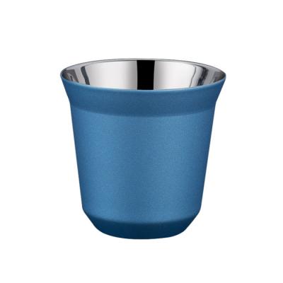 China Coffee Mug Tea Cup 304 Stainless Steel Double-Layer Coffee Mug Viable Heat Insulation And Anti-scalding for sale