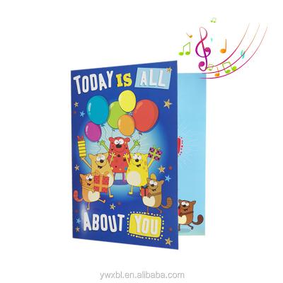 China Europe Map Customize Design Size Musical Party Greeting Card Kids Greeting Cards for sale