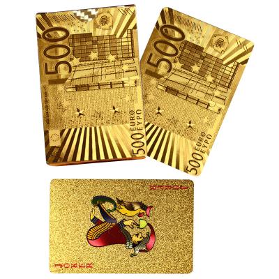 China Paper Type Euro Plastic Factory Wholesale Playing Cards Foil Playing Cards Gold Cards for sale