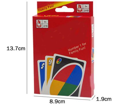 China Plastic factory custom card unoes wholesale board game cards for sale