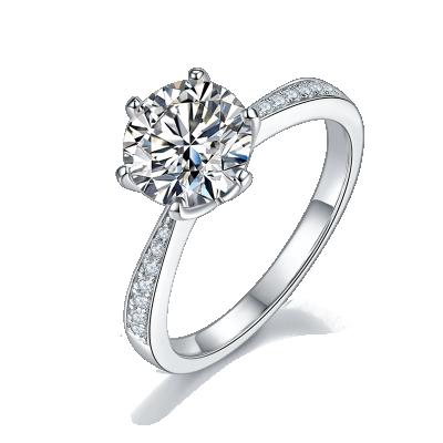 China Trendy Design Professional Women 2ct 925 Sterling Silver Geometric Moissanite Custom Jewelry Name Engagement Rings for sale