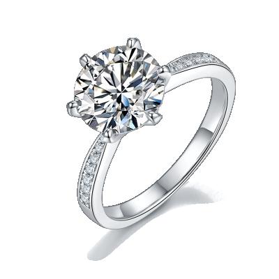 China Trendy Gemstone Moissanite Diamond Solitaire Rings Fancy Snowflake Women's S925 Sterling Silver Jewelry 3 Carrat for sale