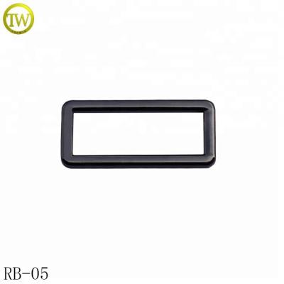 China Nickel Square Buckle Metal Ring Free / Lead Free Custom Metal Strap And Flat Bag Buckle for sale