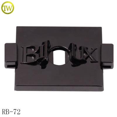 China Zinc Alloy Private Clip Lock Pin Custom Logo Letter Brand Brand Metal Push Lock Decorative Push Lock for sale