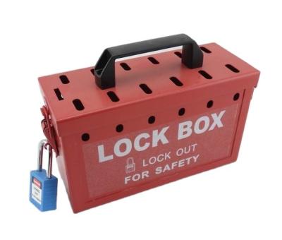 China High Security Tagout Lockout Portable Lockout Station With Red Color Locks Cabinet Security Metal Lockout Tagout Box for sale