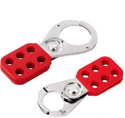 China Widely Use Lockout Tagout Kit 6 Holes For Safety Lockout Devices Red Industrial Proof Locks Security Padlock Safety Lockout Tagout Hasp for sale