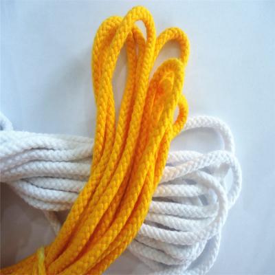 China Sustainable Wholesale Colorful Cotton Braided Piping Cotton Rope for sale