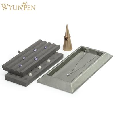 China Morden WYP Wooden Diamonds Beads Jewelry Display Trays Velvet Jewelry Box Custom Prop Bracelet Packaging for sale