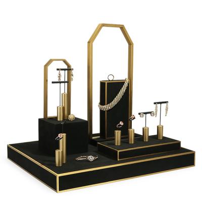 China Custom Morden WYP Factory Jewelry Display Stand Props Set For Luxury Jewelry Cabinet Showcase for sale