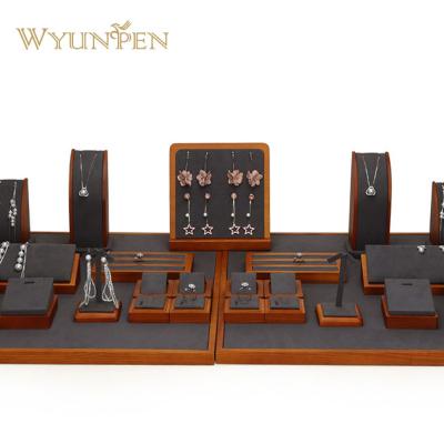 China Morden WYP Wooden Pallet Rack Display Set Packaging Custom Jewelry Display Stand For Sale for sale