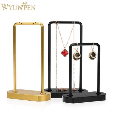 China For Earirng WYP European Style Metal Wire Jewelry Display Stand Necklace Earring Stretch Free Standing Display Rack for sale