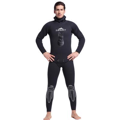 China Antibacterial Mens 3MM Neoprene Long John Wetsuit Two Piece Full Body With Hood For Diving, Surfing And Snorkeling for sale