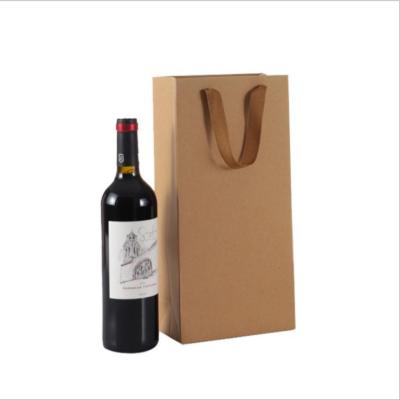 China Recyclable Custom Creative Gift Bag Single And Double Wine Tote Bag for sale