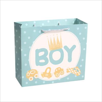 China New Recycled Materials Cartoon Gift Bag Boy And Girl Birthday Gift Handheld Paper Bag for sale