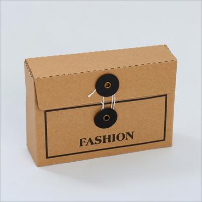 China Recycled Materials Custom Kraft Paper Box Socks Underwear Folding Packaging Sealing Jewelry Gift Box for sale