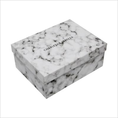 China Recyclable High Grade Marble Shoes Box Custom Tanning Shoes Box for sale