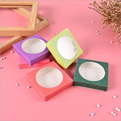 China New Recyclable Custom White False Eyelash Packaging Box Card Box Window Cosmetic Packaging Box for sale