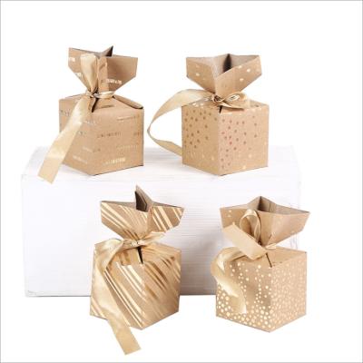 China High End Recyclable Custom Gift Box Wedding Gift Wrapping Paper Envelope Golden Paper Bag for sale