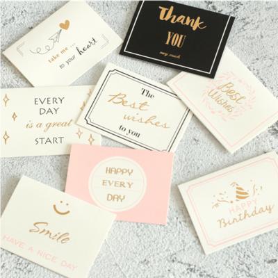 China China Creative Bronzed Bake Little Flowers Birthday Thank You Card Message Greeting Card for sale