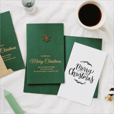 China Vintage Bronzed China Christmas Metal Greeting Cards Business Gift Certificates Birthday Greeting Cards With Envelopes for sale