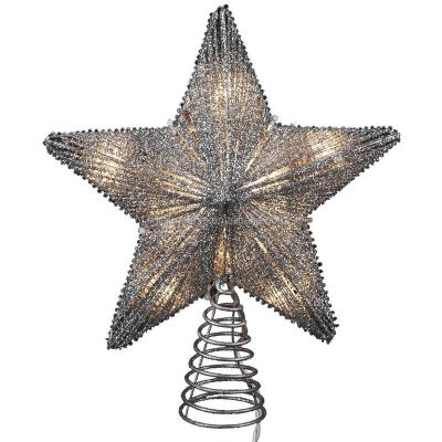 China Wholesale New Product Metal Christmas Top Glitter Star Tree Topper for sale