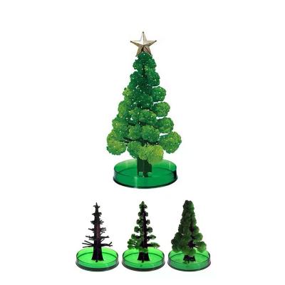 China Toy Hot Sale Evergreen Mini Diy Magic Paper Tree Ornaments Funny Magic Growing Christmas Tree for sale