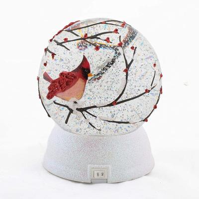 China Custom resin glass lights snow globe light and glass music snow globe for Christmas for sale