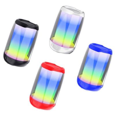 China No Surround Promotional Colorful Wireless Speaker 360 Degree 1200mah Portable Karaoke Led Radio Pulse4 Speaker for sale