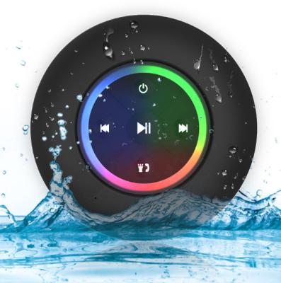 China No Tooth Speaker IPX4 Lightweight Wireless Shower Portable Waterproof Led Blue Subwoofer for sale