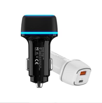 China Wholesale Mobile Phone Tablet MP3 GPS Led Type C Palladium Car Phone Charger USB Adapter 38W QC3.0 Fast Charging Car USB Charger for sale