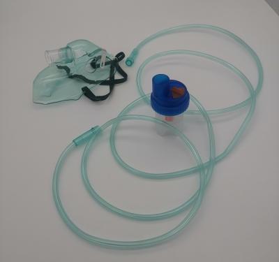 China Steel PVC Adult Oxygen Mask Adjustable Disposable Adult Nebulizer Mask CE Certification for sale