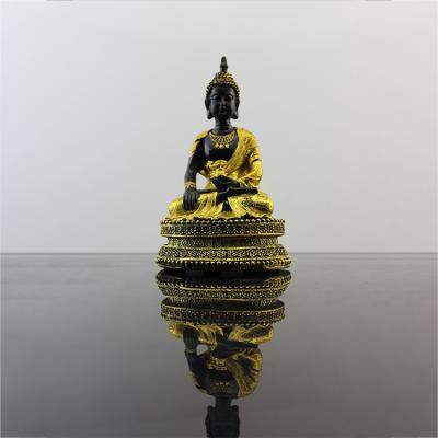 China China Fengming Hot Selling Buddhism Indoor Decoration Religious Gifts Gold Resin Black Buddha Statue for sale