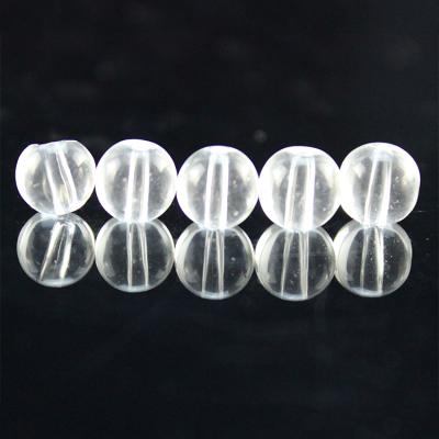 China Wholesale Custom High Quality Glass Clear Natural Crystal Gemstone Pearl Necklace 5.5mm Beads From China for sale