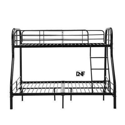 China Modern Twin Over Twin with Side Ladder and Full-Length Guardrail Space-Saving Design Metal Bunk Bed Dormitory bed for sale