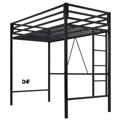 China Modern Twin Over Twin with Side Ladder and Full-Length Guardrail Space-Saving Design Metal Bunk Bed Dormitory bed Loft bed frame for sale