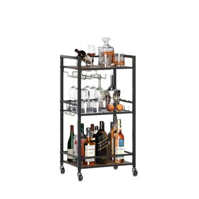 China Metal+MDF High Quality Cheap Price Customize Space Advanced Bar Cart Technology And Versatile Configurations for sale