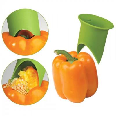 China HOT Selling Viable 2 In 1 Core Remover Vegetable Green Peppers Seeds Separator Seed Tool Paprika Red Hollow Puncher for sale