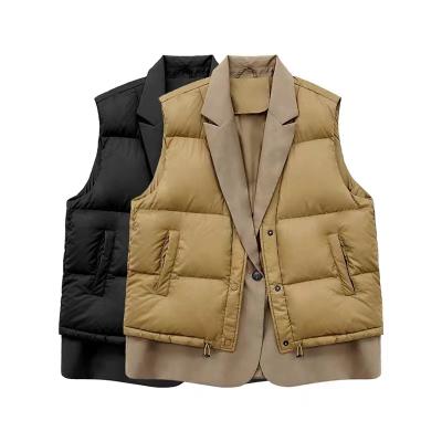 China In-Stock Waterproof Winter Anorak Stripper Vest All-Match Cropped Stripper Vest Bubble Vest for sale