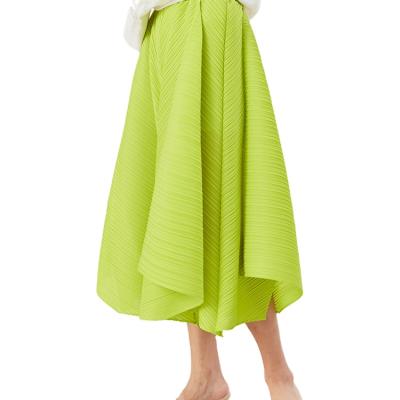 China Anti-pilling design apple green slim culottes special female flower bud design for sale