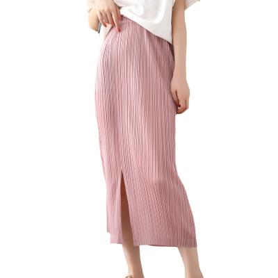 China Anti-static skirts 2021 new summer casual slimming waist pleater pleated women's skirts for sale