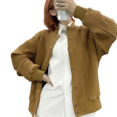 China miyake coats Anti-wrinkle women's jackets and coats for ladies pleated coat for sale