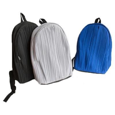 China Anti-theft bags 2021 wholesale fashion hot sale school bags pleated backpacks large capacity casual handbags for sale