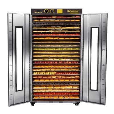 China Fully Automatic Food Processing Plant Dehydrate Fruit Vegetable Dehydrators Meat Drying Machine 24 Trays Jerky Dehydrator for sale