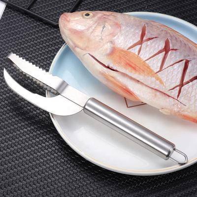 China Viable Factory Direct Fish Scale Remover Scrape The Scales Off A Fish Cut Fish Belly Knife Flower Cutting Kitchen Tool for sale