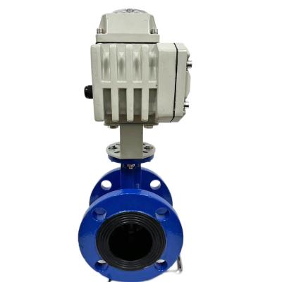 China General Covna dn150 PVC flange type 4-20ma water flow control wafer type electric motorized UPVC CPVC water treatment butterfly valve for sale