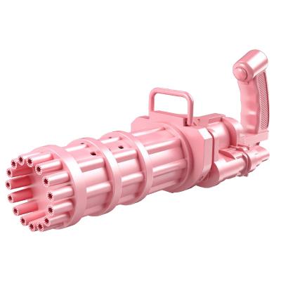 China PLAY WATER FUN Gatling Bubble Gun Summer Water Toys Funny Kids Outdoor Games Plastic Gatling Bubble Gun Machine Electric Toys for sale