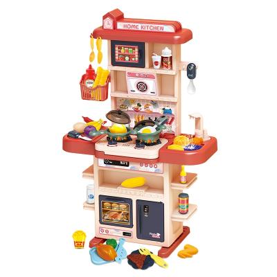 China Plastic Toys Set Play Sets Pretend Light Pop Up Children's Room Spielzeug Happy Cooking Kche Toy Kitchen for sale