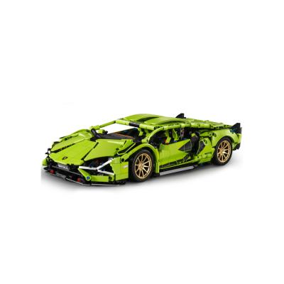 China 2021 Plastic Set Electric Block Building Toy Sports Cars Blocks Racing Battery Building Toys Children High Speed ​​Car for sale