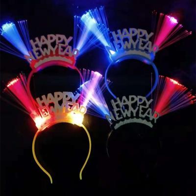 China Viable Wholesale Luminous Funny Toys Shake Rising Light Led Flashing New Year Eve Luminous Party Headband Headband for sale