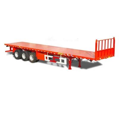 China Truck Trailer China Factory Tri Axle Pan Trailer 40 Feet Container Semi Trailer for sale